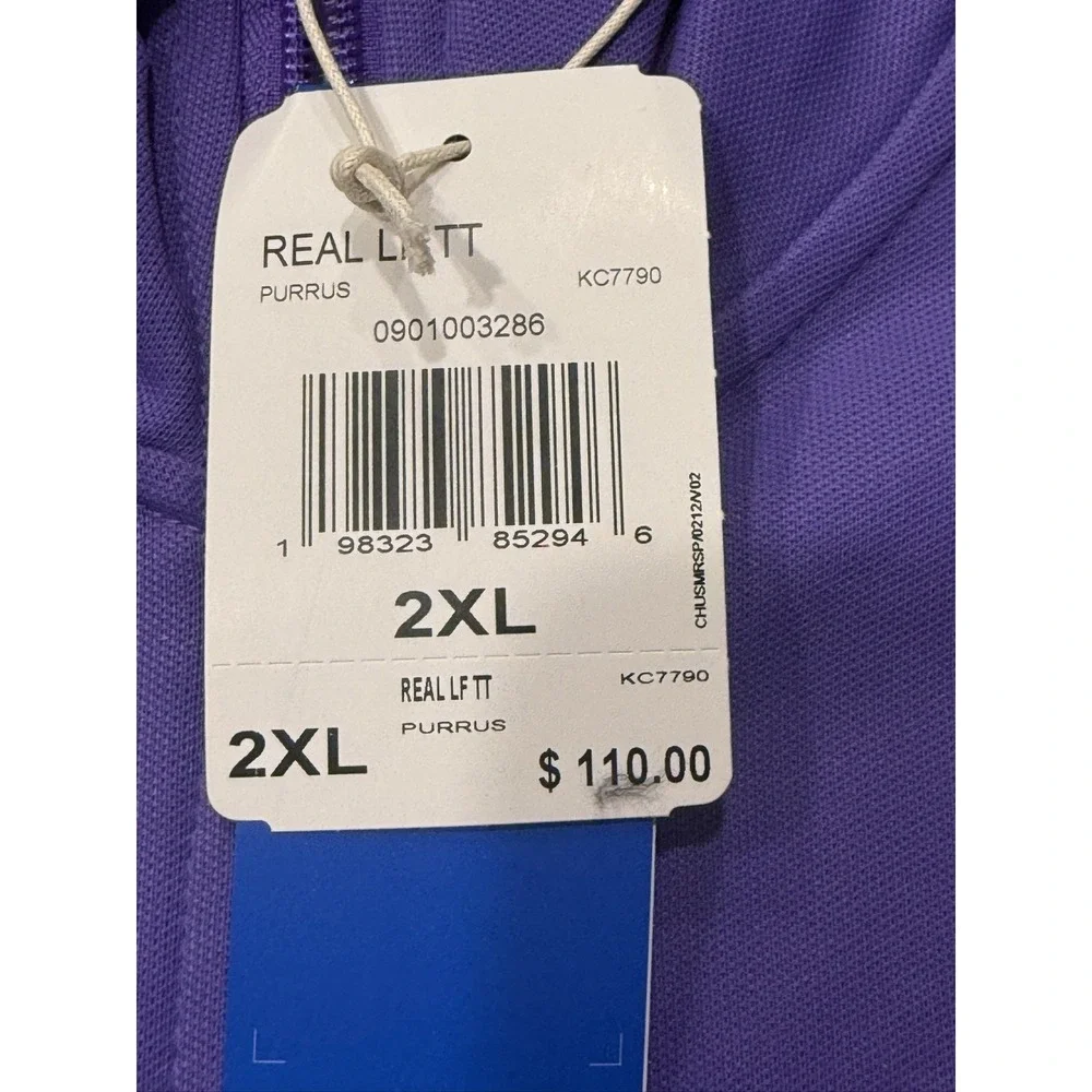 Adidas Real Madrid Lifestyler Track Jacket Men's 2XL Purple White KC7790 Soccer